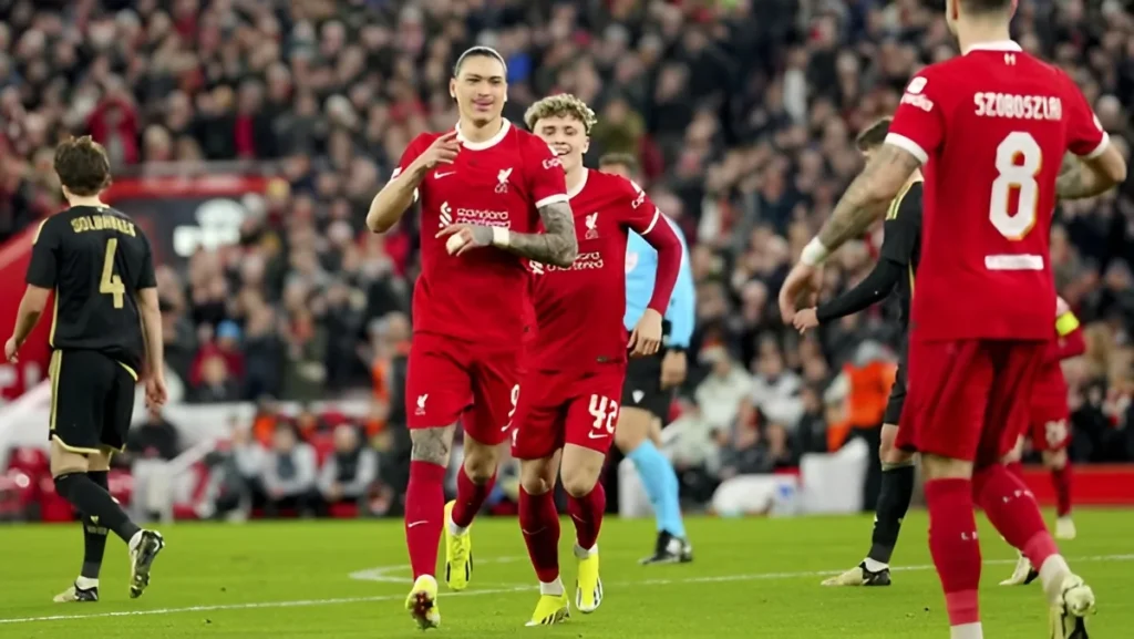 Foto: Liverpool Libas Sparta Praha 6-1 pada leg kedua babak 16 besar Liga Europa.